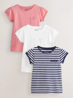 Bleu/rose/blanc - Lot 3 t-shirts Daisy Trim (1.5-16ans)