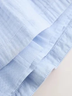 Bleu/rouge - Robe brodée à manches longues pour bébé (0mths-2yrs)