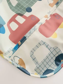 Bleu/Rouge Transport - Bavoir à manches de sevrage et d’alimentation