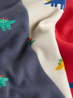 Bleu/Rouge/Crème - Lot de 3 pyjamas Snuggle (9mois-10ans)