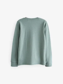 Bleu/sarcelle - Lot de 2 Hauts thermiques à manches longues (2-16ans)