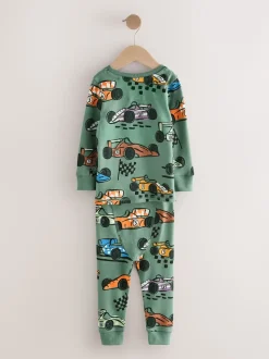 Bleu/vert - Lot de 3 pyjamas Snuggle courts (9mois-10ans)