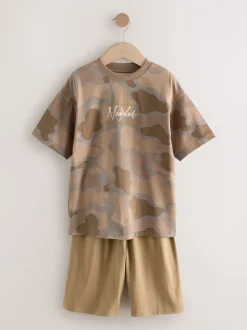 Bleu/Vert camouflage - Pyjama court 3 Pack (3-16ans)
