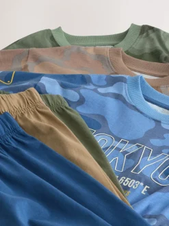 Bleu/Vert camouflage - Pyjama court 3 Pack (3-16ans)