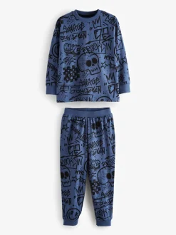 Bleu/Vert/Neutre Personnage - Lot de 3 pyjamas à manches longues (3-16ans)