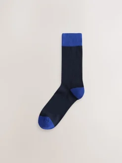 Bleu/vert/orange à pois - Lot de 7 - Chaussettes riches en coton pour homme
