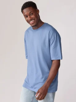 Bleu/Vert/Pourpre/Neutre - Lot de 5 t-shirts Essential en coton décontracté