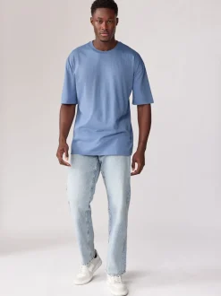 Bleu/Vert/Pourpre/Neutre - Lot de 5 t-shirts Essential en coton décontracté