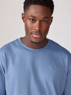 Bleu/Vert/Pourpre/Neutre - Lot de 5 t-shirts Essential en coton décontracté