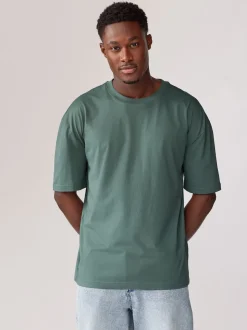 Bleu/Vert/Pourpre/Neutre - Lot de 5 t-shirts Essential en coton décontracté