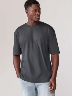 Bleu/Vert/Pourpre/Neutre - Lot de 5 t-shirts Essential en coton décontracté