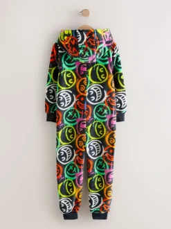 Bleu/vert/rouge/jaune Happy Face - Polaire All-In-One (5-16ans)