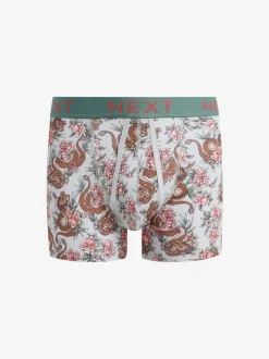 Bleu/Violet - animal - Caleçon A-Front 4 Pack