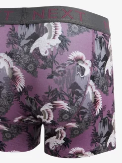 Bleu/Violet - animal - Caleçon A-Front 4 Pack