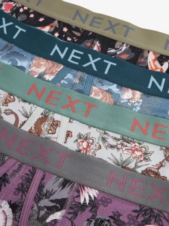 Bleu/Violet - animal - Caleçon A-Front 4 Pack