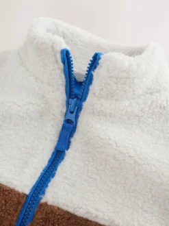 Bloc de couleur - Polaire unie à Col cheminée zippée Polaire (3mois-7ans)