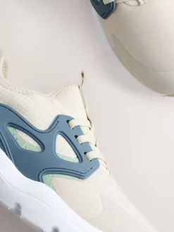 Bloc de couleur neutre - Entraîneurs en dentelle élastique