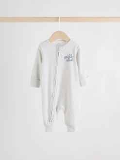 Blue Milk Club - Combinaisons de nuit à fermeture éclair pour bébés 3 Pack (0mths-3yrs)