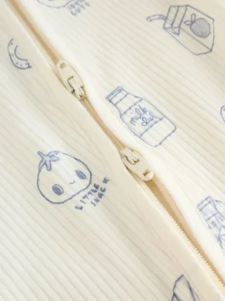 Blue Milk Club - Combinaisons de nuit à fermeture éclair pour bébés 3 Pack (0mths-3yrs)