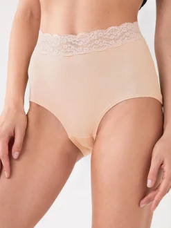 Blush Rose - Lot de 4 culottes en coton et dentelle