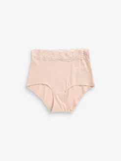 Blush Rose - Lot de 4 culottes en coton et dentelle