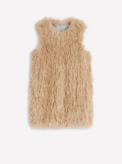 Boden Longue veste sans manches en fausse fourrure