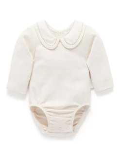 Body Purebaby classique à col arrière avec col