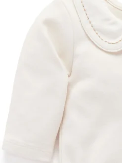 Body Purebaby classique à col arrière avec col