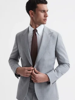 bordeaux - Cravate Reiss Ceremony en soie texturée Blend