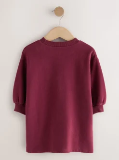 bordeaux - Robe en molleton décontractée (3mois à7ans)