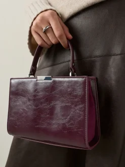 bordeaux - Sac à poignée supérieure effet Crocs