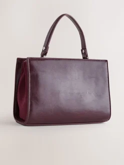 bordeaux - Sac à poignée supérieure effet Crocs