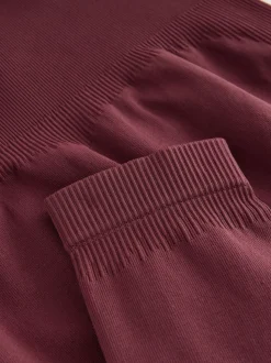 bordeaux - Self Leggings sans coutures à fronces