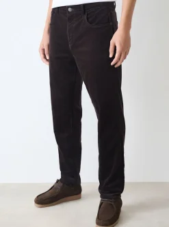 Bordeaux foncé - Pantalons Motionflex extensibles en velours côtelé