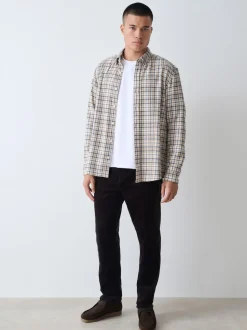 Bordeaux foncé - Pantalons Motionflex extensibles en velours côtelé