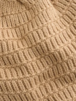 Borg Nature - Chapeau de trappeur en maille Bébé avec pompon (0mois-2ans)