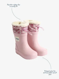 Bottes de pluie JoJo Maman Bébé à cordon de serrage doublées