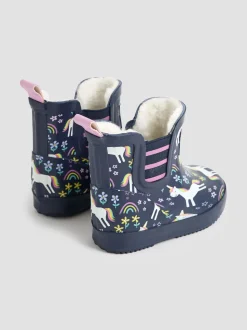 Bottes en caoutchouc Jojo Maman Bébé douillette à chevilles doublées