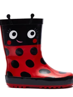 Bottes Harry Bear en caoutchouc imprimées coccinelles