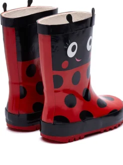 Bottes Harry Bear en caoutchouc imprimées coccinelles