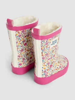 Bottes JoJo Maman Bébé doublées et confortables fleuries