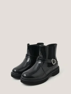 Bottes vernies Monsoon Cœur Buckle à paillettes