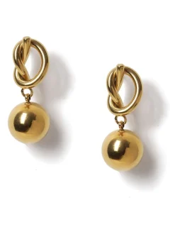 Boucles d’oreilles Aela ton Or en acier inoxydable avec nœud