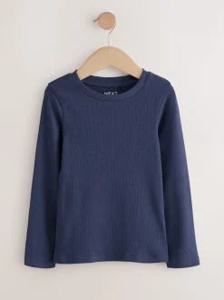 Bourgogne/Ecru - T-shirts côtelés à manches longues Lot de 4 (3à16ans)