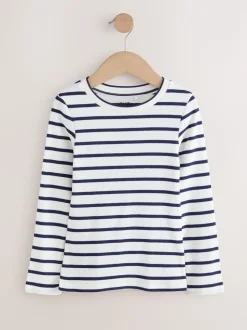 Bourgogne/Ecru - T-shirts côtelés à manches longues Lot de 4 (3à16ans)