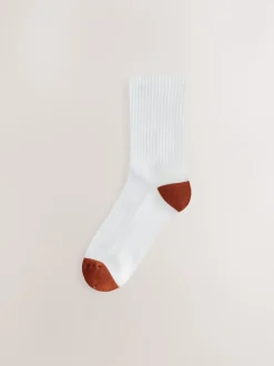 Bout de talon blanc riche - Lot de 4 chaussettes de sport