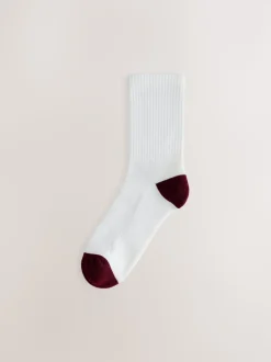 Bout de talon blanc riche - Lot de 4 chaussettes de sport