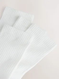 Bout de talon blanc riche - Lot de 4 chaussettes de sport