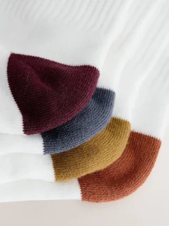 Bout de talon blanc riche - Lot de 4 chaussettes de sport