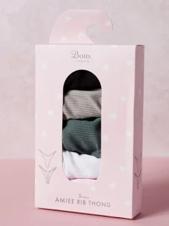 Boux Avenue Amiee Rib High Leg Thong 5 Pack
